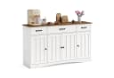 Blishom Sideboard Grau Landhaus-Design mit 4 Türen und 3 Schubladen Bild 5