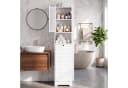 Blishom Hochschrank 2-türig Weiß Lamellentüren Bild 1