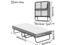 FIVMEN Gästebett faltbar mit 13 cm Matratze 90x200 cm Bild 1