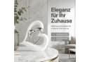 SURFOU Dekofigur Doppelherz-Ornament Keramik Weiß/Silber Bild 3
