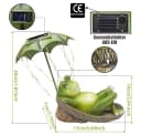 FANNOU Gartenfigur Frosch mit Solarlicht Grün Harz Bild 5