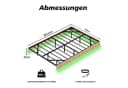FANNOU Bettgestell mit Stauraum & LED-Beleuchtung, Stabler Rahmen bis 450 kg Bild 1