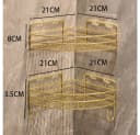 FANNOU Duschregal Eckablage Selbstklebend Edelstahl 2er Set Gold Bild 1
