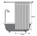 FANNOU Duschvorhang Wasserdicht Anti-Schimmel mit Haken Bild 1