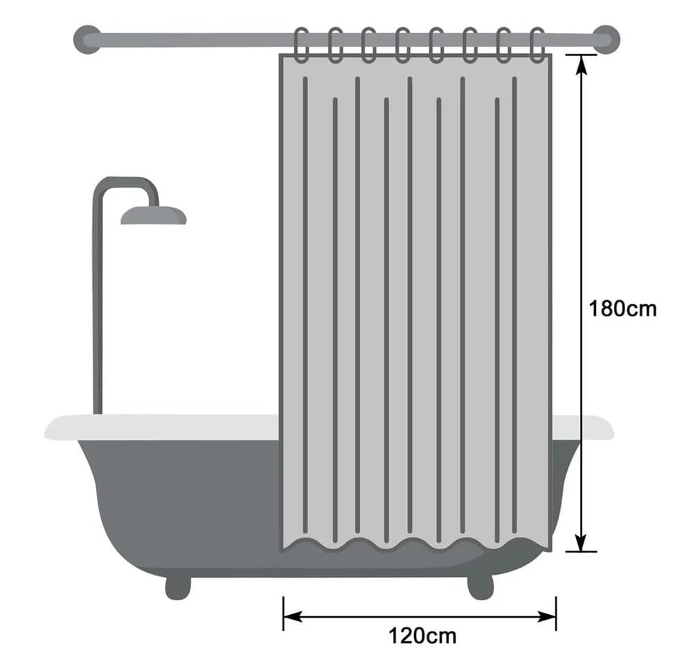 FANNOU Duschvorhang Wasserdicht Anti-Schimmel mit Haken