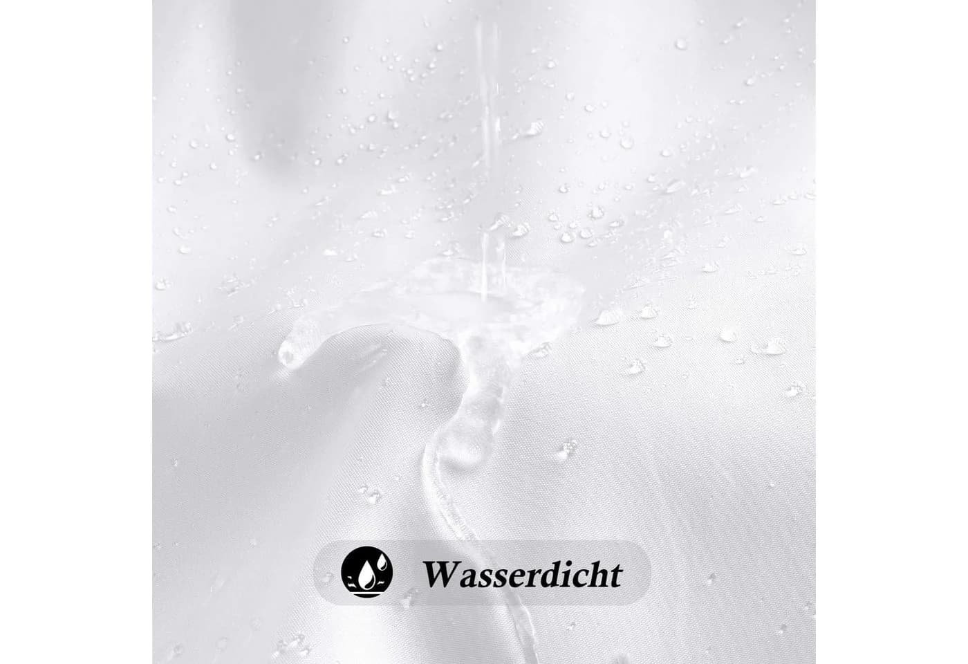 FANNOU Duschvorhang Wasserdicht Anti-Schimmel mit Haken - Bild 3