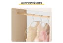 FANNOU Kinderkleiderschrank Weiß 3 Regale Kleiderstange Bild 1