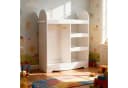 FANNOU Kinderkleiderschrank Weiß 3 Regale Kleiderstange Bild 2