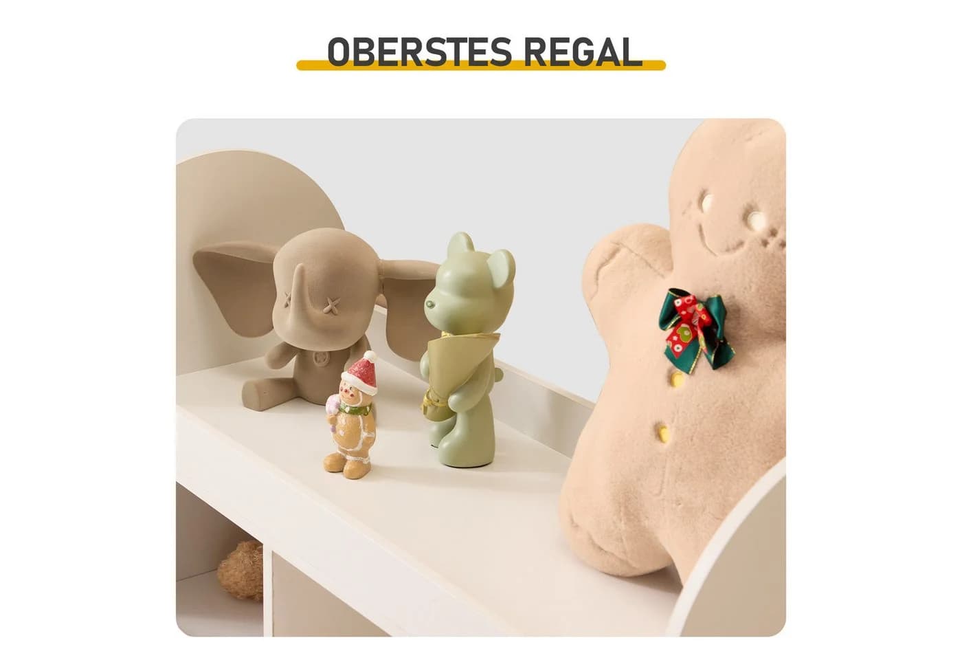 FANNOU Kinderkleiderschrank Weiß 3 Regale Kleiderstange - Bild 4