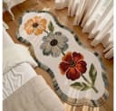 FANNOU Kurzflor Teppich 50x110cm Rutschfest Waschbar Modern Bild 2