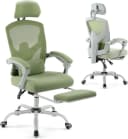 DUMOS Bürostuhl Ergonomisch Schreibtischstuhl Komfortarmlehnen Fußstütze Office Chair, Höhenverstellbarer Sitz mit Fußstütze Bild 2