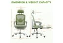 DUMOS Bürostuhl Ergonomisch Schreibtischstuhl Komfortarmlehnen Fußstütze Office Chair, Höhenverstellbarer Sitz mit Fußstütze Bild 4