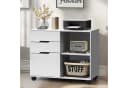 DUMOS Aktenschrank mit 3 Schubladen und Rollen Weiß Bild 1