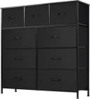 DUMOS Stauraumschrank Kommode mit Stoffschubladen Schwarz Bild 2