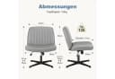 DUMOS Bürostuhl Ohne Armlehne Grau Criss Cross Bild 3