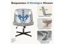 DUMOS Bürostuhl Ohne Armlehne Grau Criss Cross Bild 5