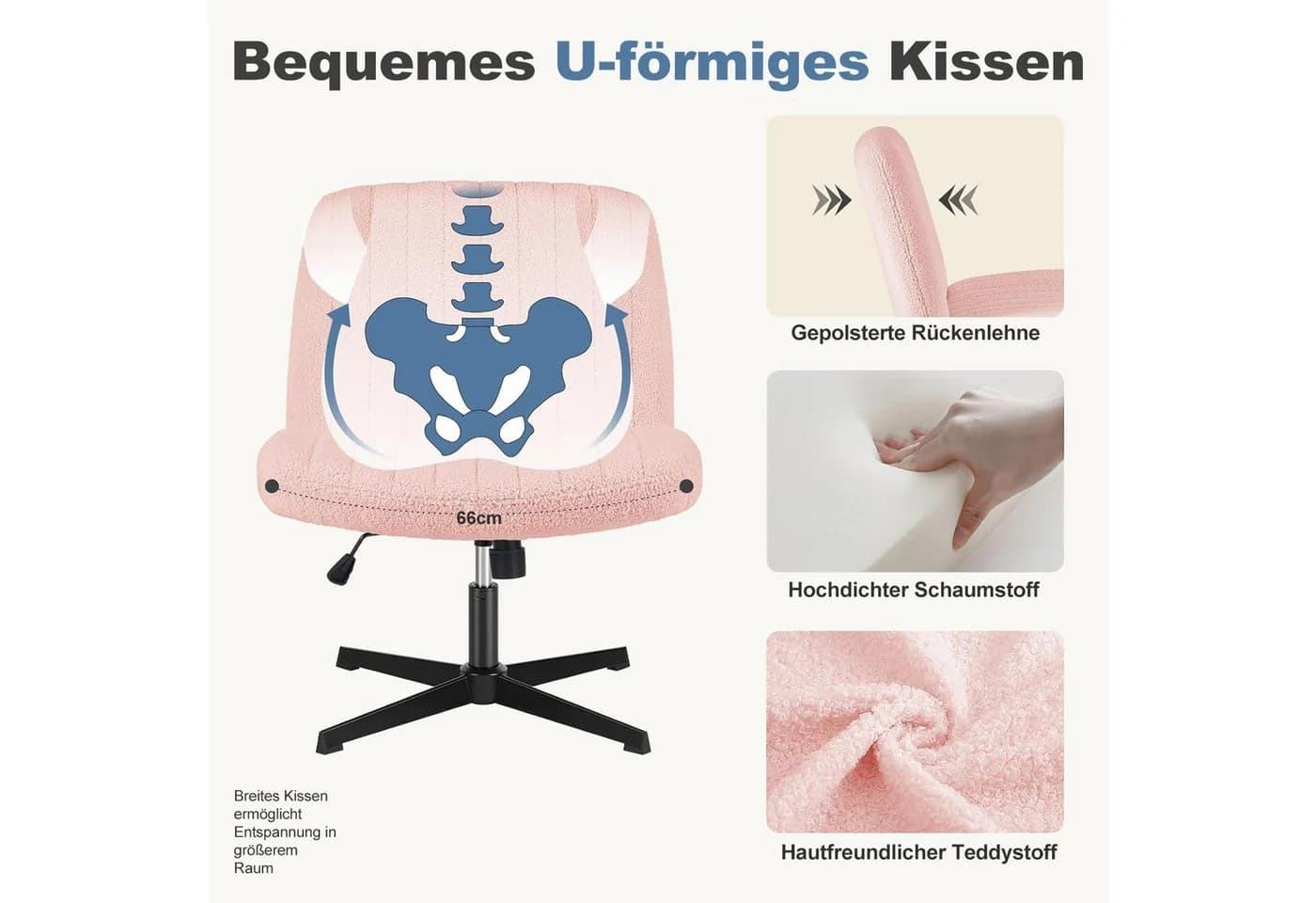 Ergonomischer Bürostuhl mit Schneidersitz-Design - Bild 5