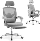 DUMOS Bürostuhl Ergonomisch Schreibtischstuhl Komfortarmlehnen Fußstütze Office Chair, Höhenverstellbarer Sitz mit Fußstütze Bild 2