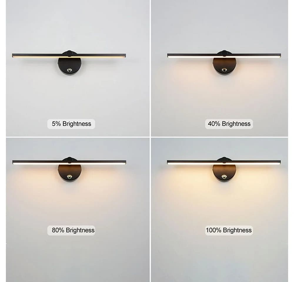 VIVIHEYDAY LED Wandleuchte Spiegel-Leuchte 350° Drehbar Dimmbar - Bild 3