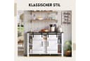 SeedWave Buffet Retro Küchenschrank 120cm Sideboard mit 2 Schiebetüren, Schubladen, Kippschutz-Set Bild 1