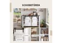 SeedWave Buffet Retro Küchenschrank 120cm Sideboard mit 2 Schiebetüren, Schubladen, Kippschutz-Set Bild 4