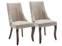 SeedWave Esszimmerstuhl Chenille 2er-Set Beige mit verstellbaren Fußpads Bild 2