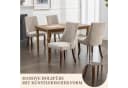 SeedWave Esszimmerstuhl Chenille 2er-Set Beige mit verstellbaren Fußpads Bild 5