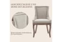 SeedWave Esszimmerstuhl 2er-Set Chenillebezug Holzfüße Beige Bild 4