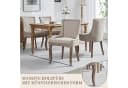 SeedWave Esszimmerstuhl 2er-Set Chenillebezug Holzfüße Beige Bild 5