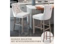 SeedWave Barhocker 2er-Set Beige Samt mit Rückenlehne Bild 5