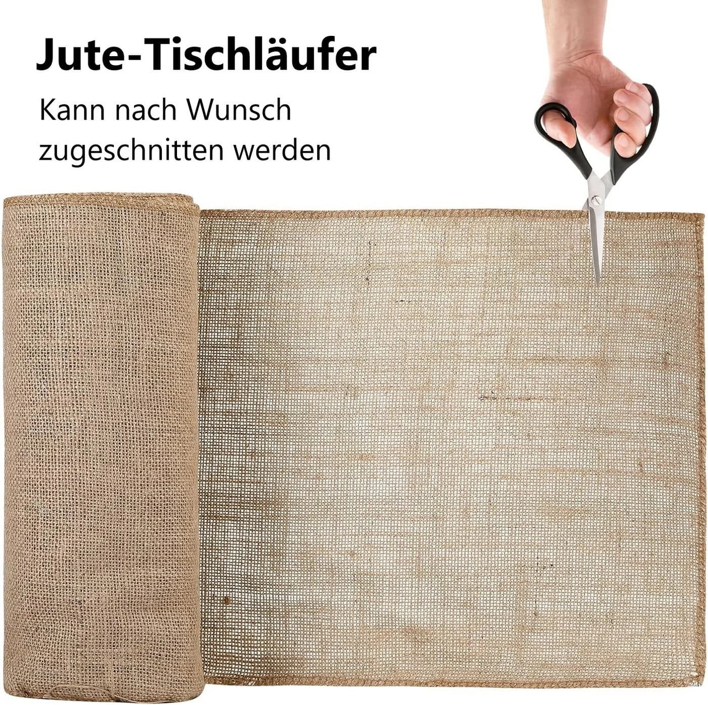 Montegoni Jute Tischläufer 30x1000 cm Rustikale Tischdekoration - Bild 3
