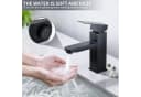 HOMELODY Waschtischarmatur Schwarz Pop-Up Ablaufventil Universal Siphon Bild 4