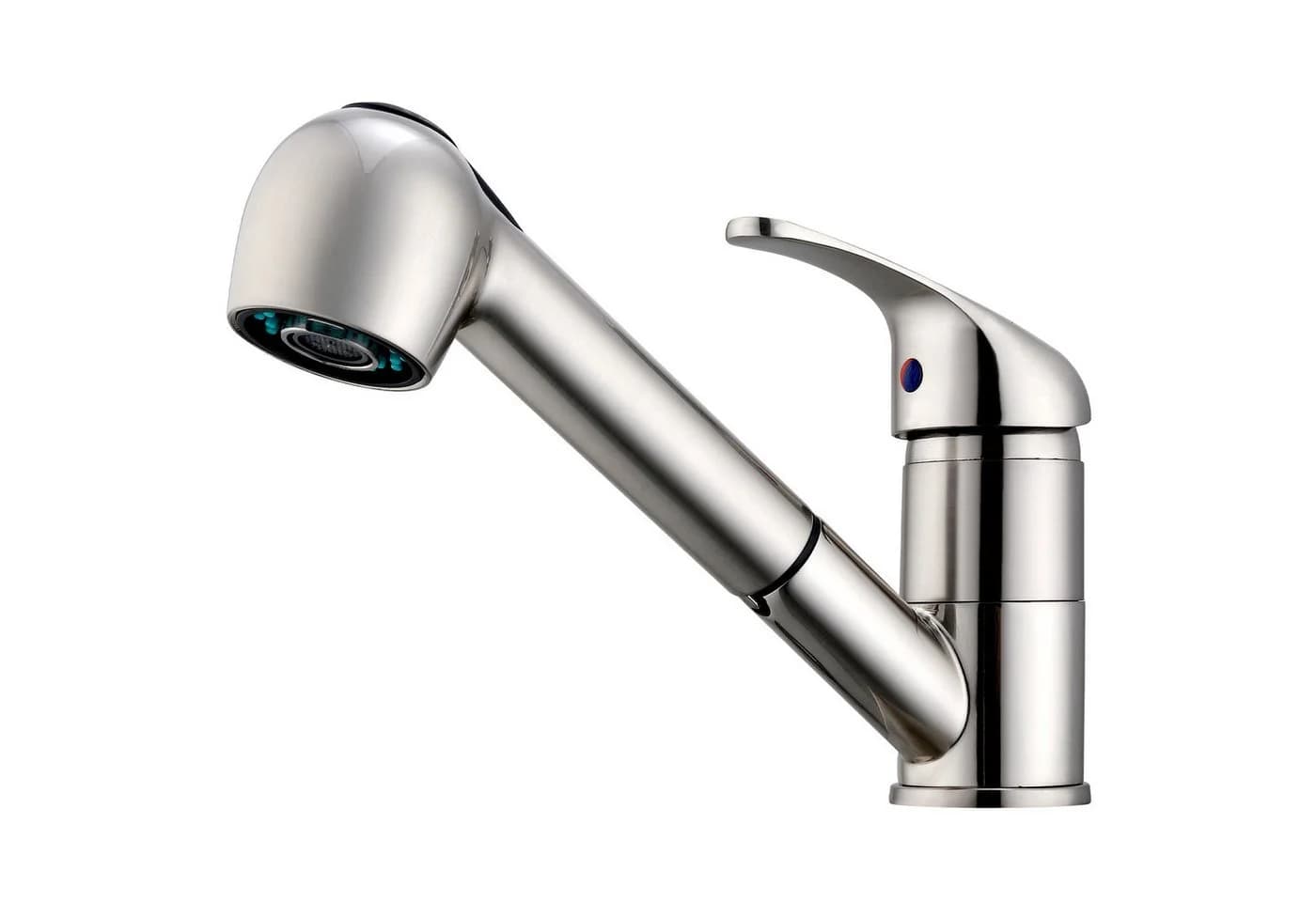 HOMELIVE Küchenarmatur Hochdruck Wasserhahn 180° Spültischarmatur Ausziehbar Mischbatterie Dual-Spülbrause Gebürstet - Bild 2