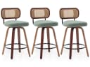 SeedWave Barhocker 3er-Set mit Drehfunktion und PE-Rattan-Lehne Bild 2
