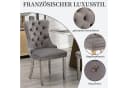 SeedWave Esszimmerstuhl 2er-Set Samt grau mit hoher Lehne Bild 3