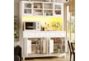 TavilaEcon Küchenbuffet Weiß mit LED & Schubladen Bild 2