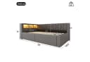 Ulife Daybett mit LED, Stauraum & USB-Anschluss Beige/Grau Bild 1