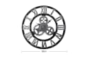 DARDVORLAG Wanduhr Dekouhr Schwarz Metall Holz Römische Ziffern Bild 1