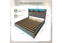 TavilaEcon Boxspringbett grau mit USB-C, LED & Samtbezug Bild 4