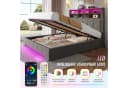TavilaEcon Boxspringbett grau mit USB-C, LED & Samtbezug Bild 5
