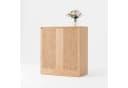 VOWNER Sideboard mit 2 Holztüren Beige Spanplatte Bild 3