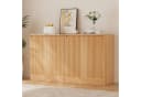VOWNER Sideboard mit 2 Holztüren Beige Spanplatte Bild 4