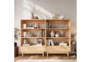 VOWNER Bücherregal mit Schublade Modernes Standregal Beige Bild 5