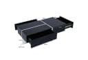 Ulife Couchtisch mit LED-Beleuchtung und Schubladen Schwarz/Weiß Hochglanz Bild 1
