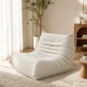VUZINIC Sitzsack Beige Memory-Schaum Bodensofa Bild 2