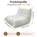 VUZINIC Sitzsack Beige Memory-Schaum Bodensofa Bild 3