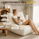 VUZINIC Sitzsack Beige Memory-Schaum Bodensofa Bild 4