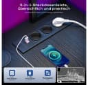 Klyvvo Gaming Schreibtisch L-Form Schwarz mit Schubladen & LED Bild 5