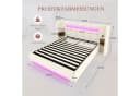 TavilaEcon Polsterbett mit Bettkasten, LED-Licht & USB-Anschlüssen Beige Bild 4