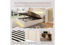 TavilaEcon Polsterbett mit Bettkasten, LED-Licht & USB-Anschlüssen Beige Bild 5